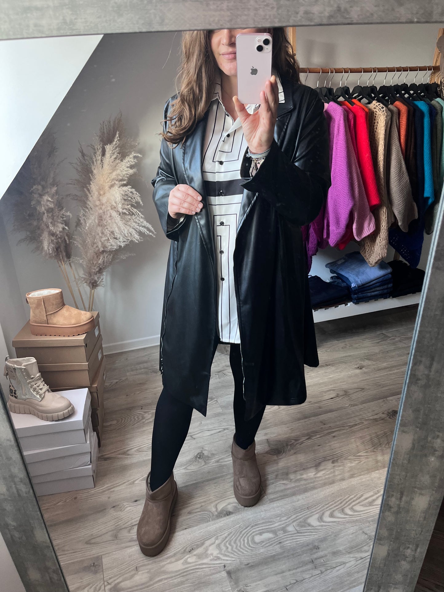 Manteau Logan simili cuir