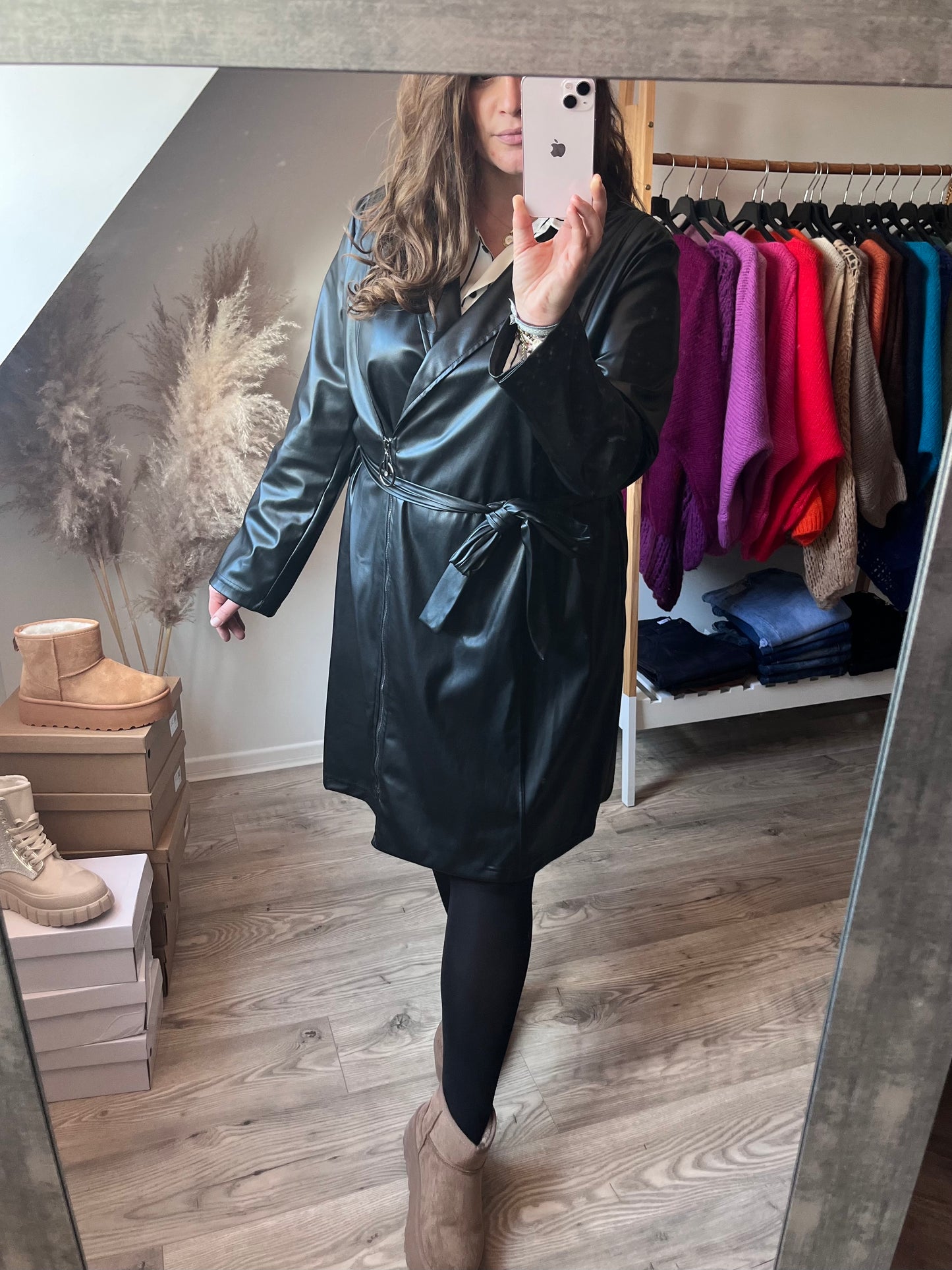 Manteau Logan simili cuir