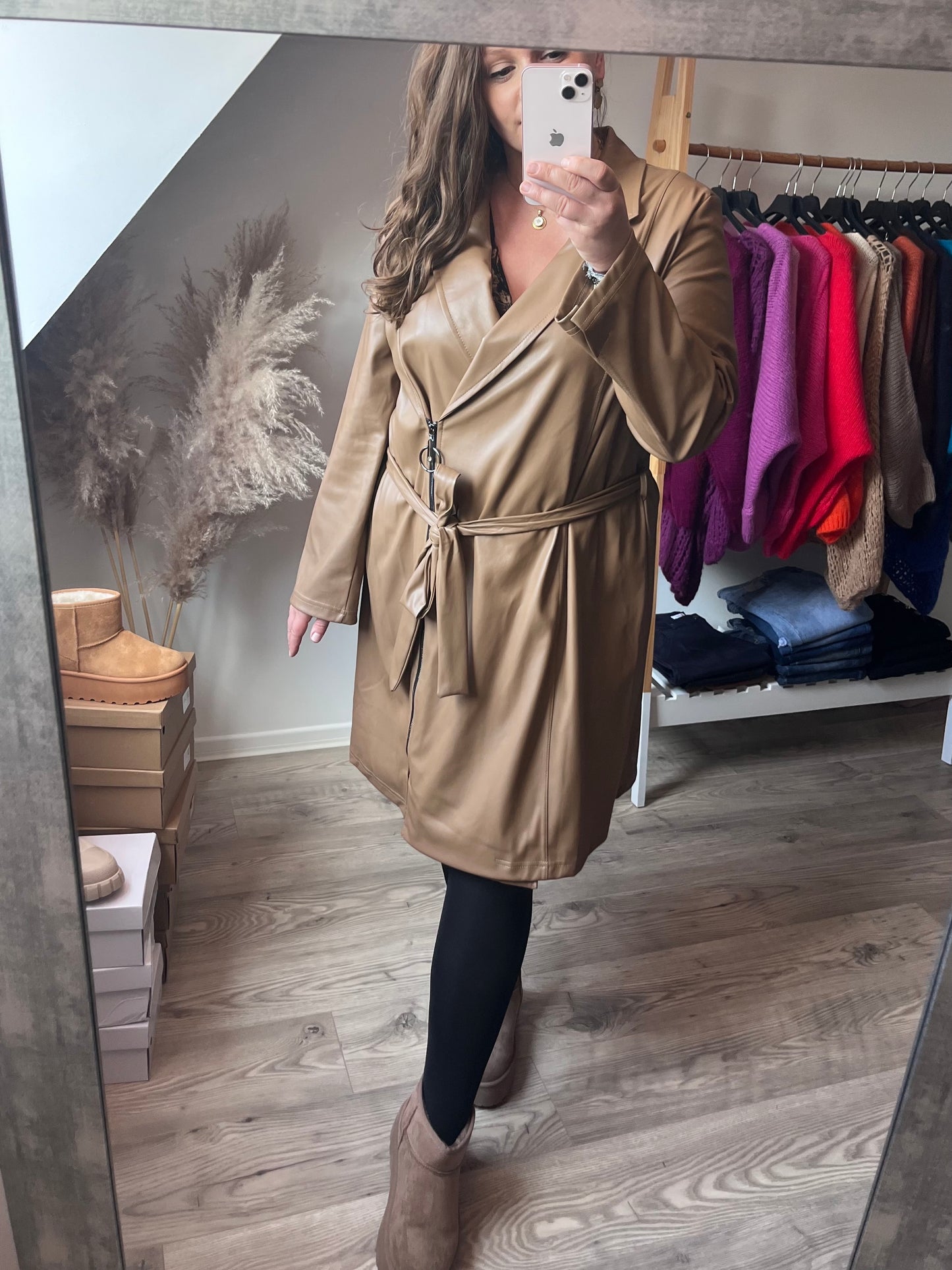 Manteau Logan simili cuir