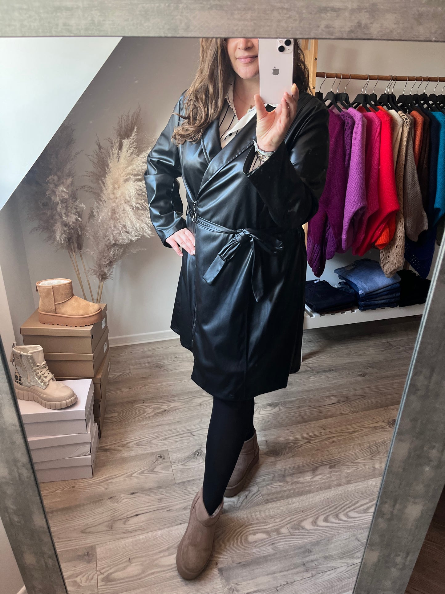 Manteau Logan simili cuir
