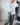 chemise blanche loose marque the corner avec broderie fluo