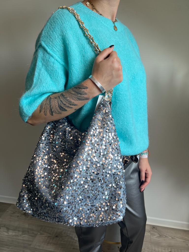Sac besace pailleté