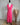 robe longue plissée légère pour occasions coloris noir ou fushia, idéale pour ce printemps-été, à porter avec une veste en jean.