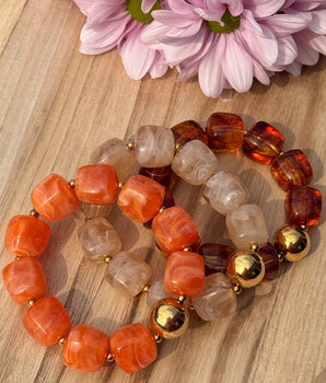 Bracelets perles cubes