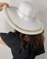 capeline chapeau pour femme blanc 