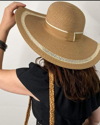 chapeau capeline camel pour femme 