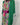 Robe fluide fleurie pour femme couleur verte avec fleurs rose et violette