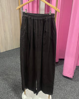 pantalon jambes larges velours, marque Johanna Paris, couleur choco