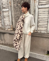 pantalon jambes larges velours, marque Johanna Paris, couleur écru