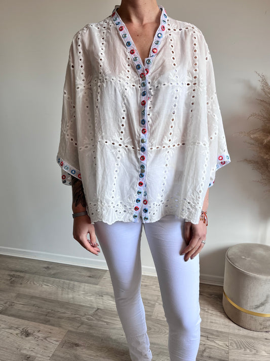 Blouse en broderie anglaise loose kate