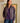 Blouson prune délavé zippe col velours choco marquer  Johanna Paris 