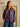 Blouson prune délavé zippe col velours choco marquer  Johanna Paris 