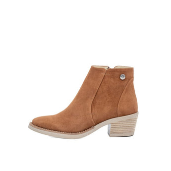 boots cognac en daim