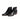 bottines en cuir python noir