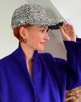 casquette silver en tweed et paillettes marque LM Lullu