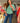 Chemise vichy gaufrée vert fluo et bleu Johanna Paris portée avec un jean – taille unique 36 à 42 – MC by Chloé Ronchin