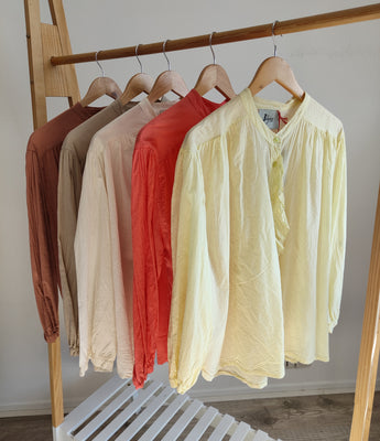 chemise voile de coton, avec volant, fluide et lègère marque Johanna Paris