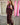 Tailleur sportswear bordeaux Pulpeuse, veste blazer boutonnée et pantalon large à taille élastiquée, doubles bandes écrues, du 44 au 50.