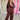 Ensemble femme bordeaux Pulpeuse, blazer chic à coupe loose et pantalon fluide à bandes latérales écrues, taille unique du 44 au 50.