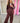 Ensemble femme bordeaux Pulpeuse, blazer chic à coupe loose et pantalon fluide à bandes latérales écrues, taille unique du 44 au 50.