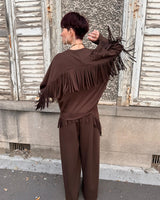 ensemble franges ultra doux, coupe fluide, le combo parfait entre confort et style. Marque The Corner Paris.