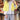 Gilet court citron en laine et angora