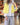 Gilet court citron en laine et angora