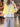 Gilet court citron en laine et angora
