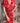 robe longue rouge élégante manches courtes et col en V