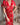 robe longue rouge élégante manches courtes et col en V