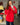 Imperméable rouge avec son foulard en forme de triangle Johanna