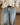 Jean wide leg bleu délavé avec détails marguerites et perles sur les poches – boutique MC by Chloé