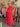 Jupe longue Johanna Paris imprimé bandana rouge, coupe fluide avec poches et taille élastique, avc écharpe triangle assortie. Boutique à Ronchin 