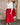 Jupe mi longue rouge et sa ceinture taille élastique Johanna Paris 
