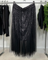 jupe fête taille 50 en tulle et paillettes