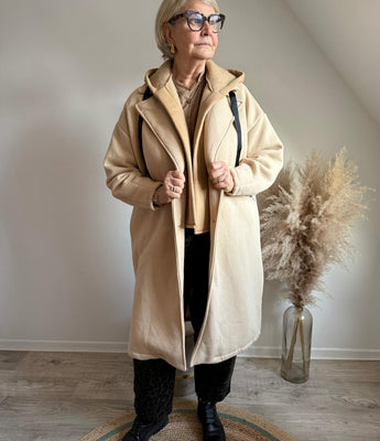 manteau grande taille avec capuche doublé polaire et capuche