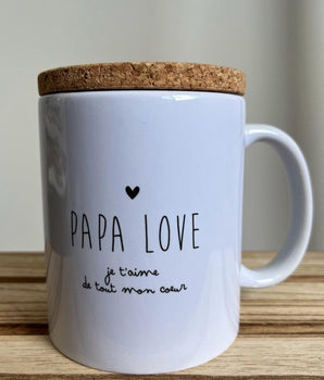idée cadeau fête des pères mug en céramique papa love