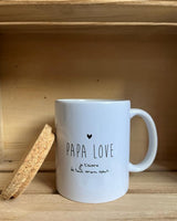 mug en céramique blanc papa love