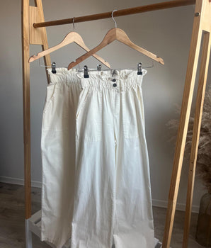 Pantalon PO jambes larges écru - Johanna Paris