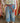 Jean jupe pantalon The Corner bleu denim, pantalon large The Corner style jupe-culotte The Corner