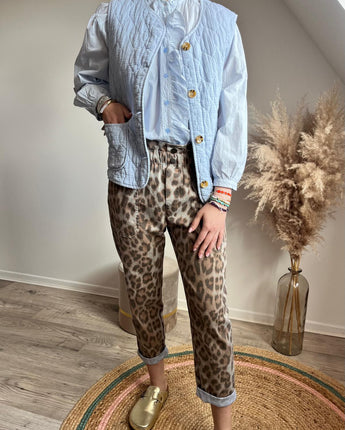 pantalon léopard pour femme look tendance casual chic