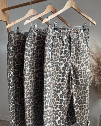 pantalon léopard tendance pour femme couleur beige 