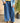 Pantalon magique version jean bleu clair long et large marque Johanna Paris