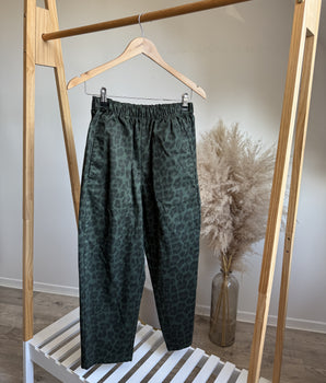 pantalon léopard vert johanna paris