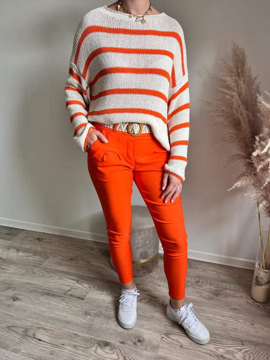 Pantalon orange et sa ceinture Céleste