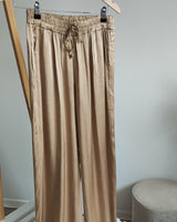 pantalon palazzo couleur or ou beige taille 34-40 