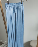 pantalon palazzo bleu ciel avec poches taille 34 à 40