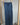 pantalon palazzo bleu marine légérement brillant, élastiqué à la taille