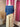Pantalon rayé cargo Johanna Paris beige à fines rayures marine avec taille élastiquée et poches cargo, du 36 au petit 44