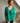 pull mohair col V vert émeraude oversize